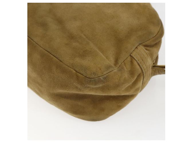 LOEWE Borsa a Spalla Anagram Suede Beige Auth 173498 - vista 15