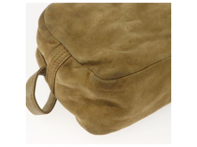 LOEWE Borsa a Spalla Anagram Suede Beige Auth 173498 - vista 16