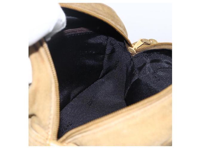 LOEWE Borsa a Spalla Anagram Suede Beige Auth 173498 - vista 17