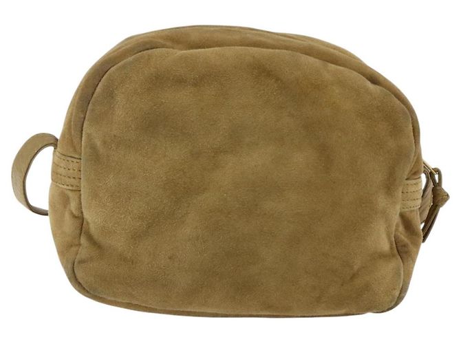 LOEWE Borsa a Spalla Anagram Suede Beige Auth 173498 - vista 2