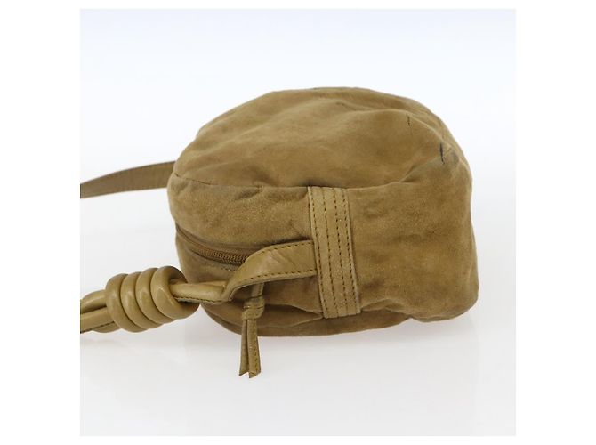 LOEWE Borsa a Spalla Anagram Suede Beige Auth 173498 - vista 3