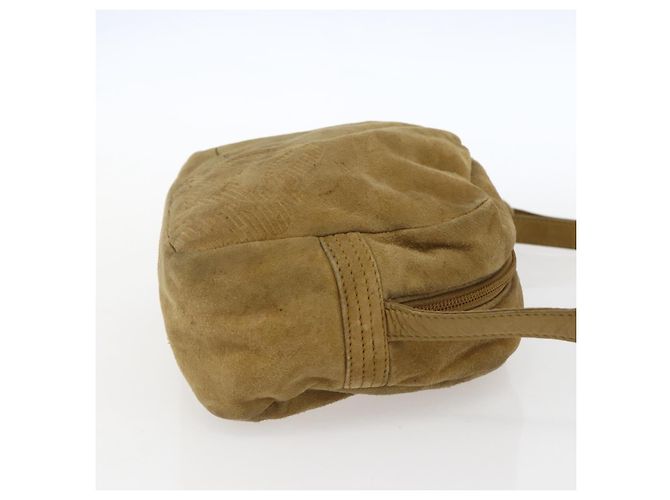 LOEWE Borsa a Spalla Anagram Suede Beige Auth 173498 - vista 4