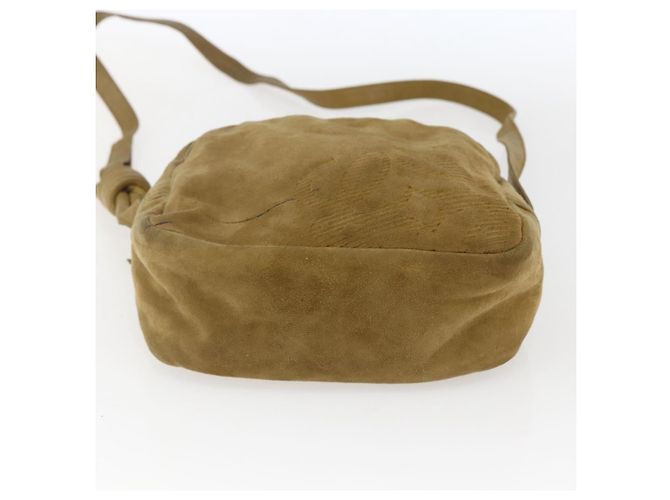 LOEWE Borsa a Spalla Anagram Suede Beige Auth 173498 - vista 5