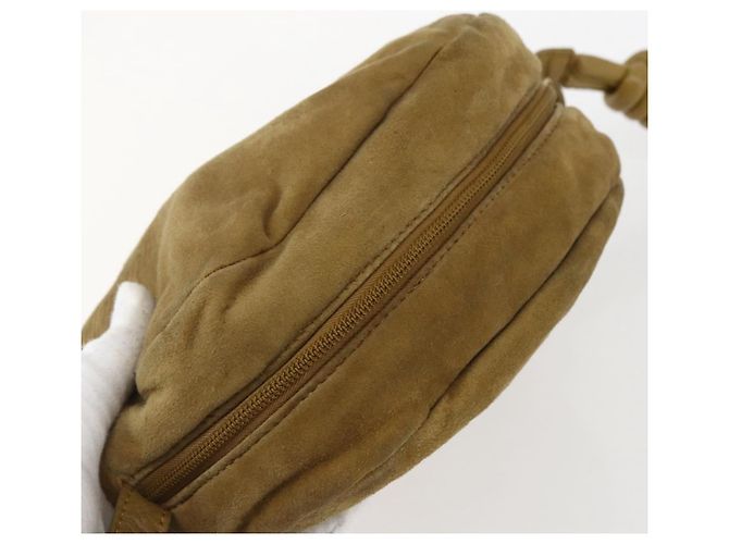 LOEWE Borsa a Spalla Anagram Suede Beige Auth 173498 - vista 6