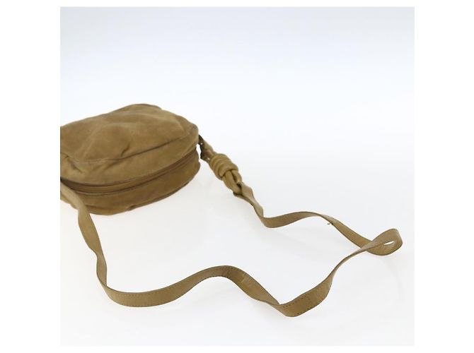 LOEWE Borsa a Spalla Anagram Suede Beige Auth 173498 - vista 7