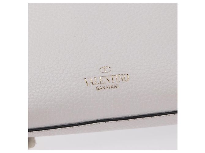 Valentino Borsa a Spalla in Pelle Bianca e Oro Auth BA10633 Bianco D'oro - vista 10