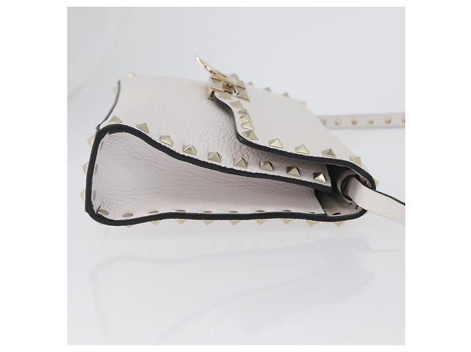 Valentino Borsa a Spalla in Pelle Bianca e Oro Auth BA10633 Bianco D'oro - vista 3