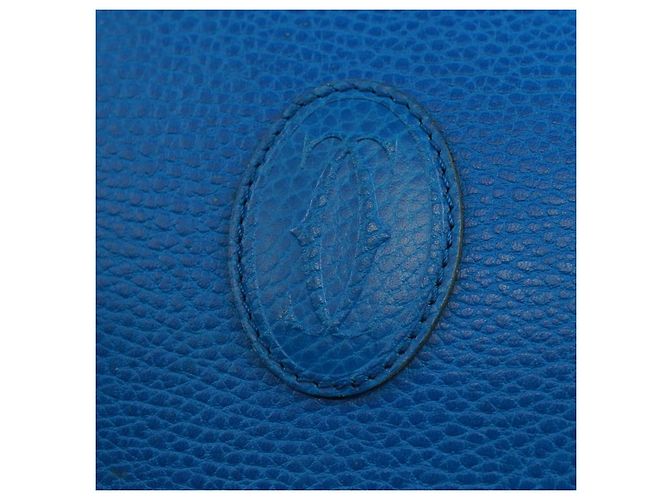CARTIER Must Line Borsa a Spalla in Pelle Blu Oro Auth 168927V D'oro - vista 17