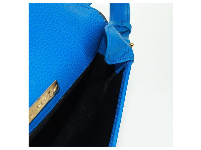 CARTIER Must Line Borsa a Spalla in Pelle Blu Oro Auth 168927V D'oro - vista 19
