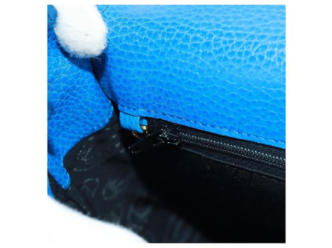 CARTIER Must Line Borsa a Spalla in Pelle Blu Oro Auth 168927V D'oro - vista 21