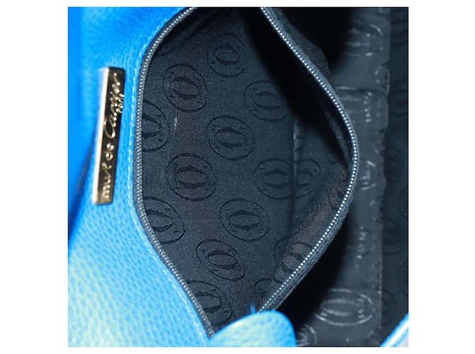 CARTIER Must Line Borsa a Spalla in Pelle Blu Oro Auth 168927V D'oro - vista 22