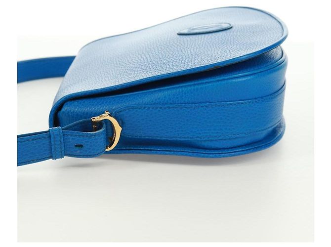 CARTIER Must Line Borsa a Spalla in Pelle Blu Oro Auth 168927V D'oro - vista 3