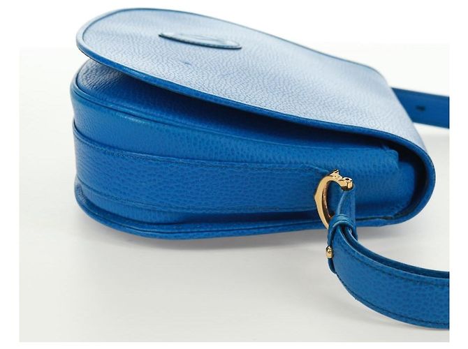 CARTIER Must Line Borsa a Spalla in Pelle Blu Oro Auth 168927V D'oro - vista 4