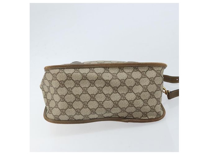 Borsa tote Gucci GG Supreme Web Sherry Line in PVC beige e oro 41 02 039 Auth 171911 D'oro - vista 5