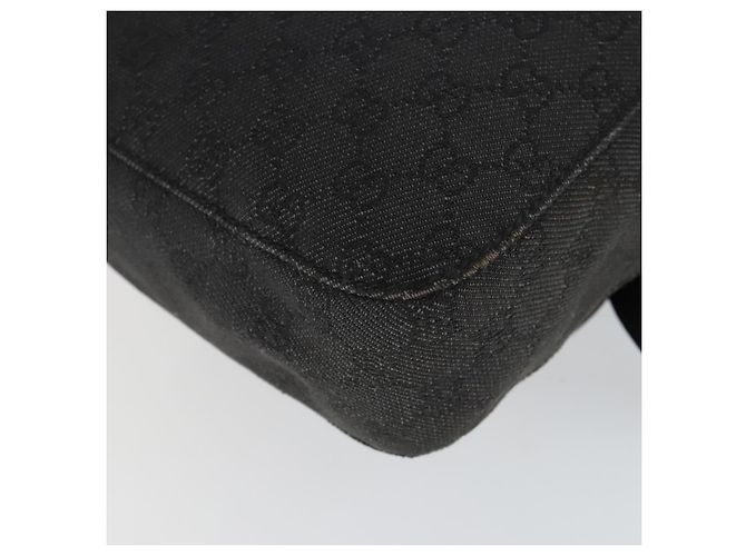 Borsa a Spalla GG Canvas Gucci Nera Argento 101654 Auth hk3369 Nero - vista 15