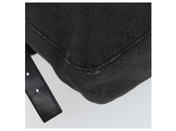 Borsa a Spalla GG Canvas Gucci Nera Argento 101654 Auth hk3369 Nero - vista 16