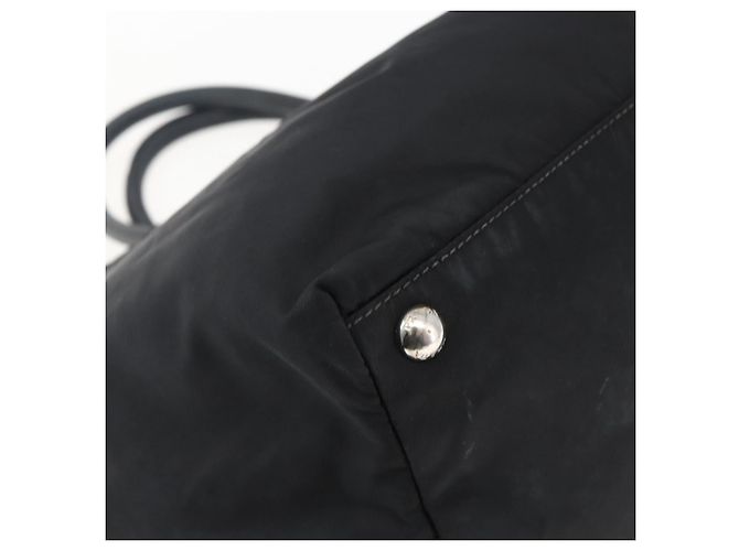 Ribbon PRADA Bandentasche aus Nylon Leder Schwarz Silber Authentisch 173676 - Ansicht 16