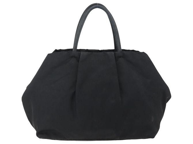 Ribbon PRADA Bandentasche aus Nylon Leder Schwarz Silber Authentisch 173676 - Ansicht 2