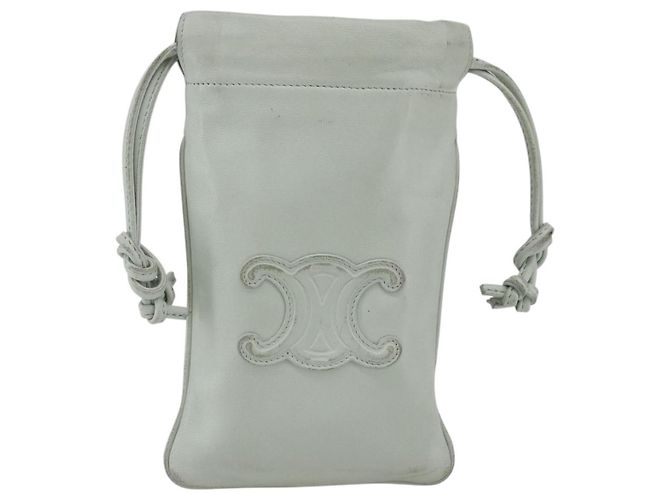 Borsa a Spalla Anagram LOEWE in Pelle Azzurra Chiara Auth ka2596 Blu chiaro - vista 13