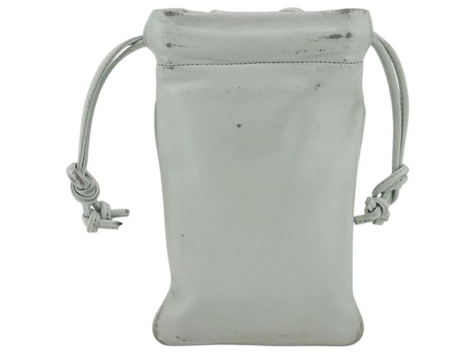 Borsa a Spalla Anagram LOEWE in Pelle Azzurra Chiara Auth ka2596 Blu chiaro - vista 2