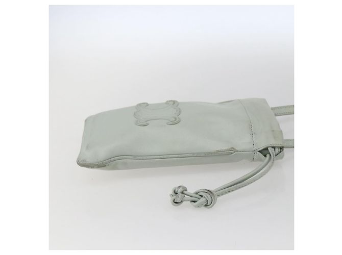 Borsa a Spalla Anagram LOEWE in Pelle Azzurra Chiara Auth ka2596 Blu chiaro - vista 4