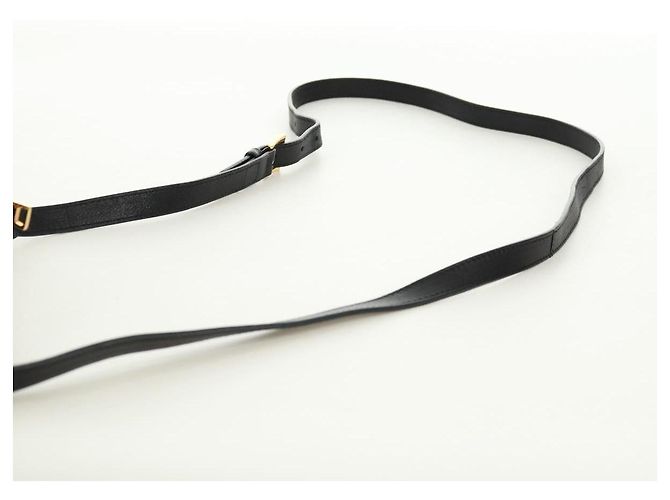 Ribbon Borsa a Spalla in Pelle PRADA con Nastro Nero Rosso Oro Auth 171555V D'oro - vista 14