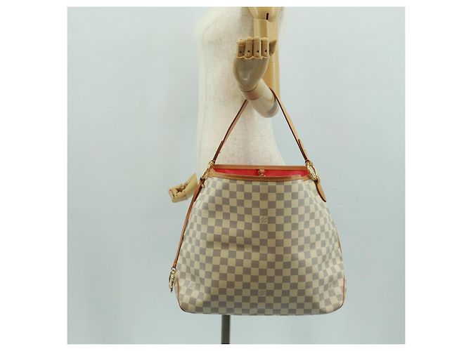 LOUIS VUITTON Borsa a Spalla Damier Azur Delightful MM N41448 LV Auth 171015V - vista 24