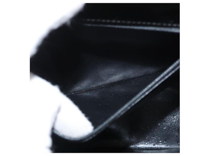 Borsa Gancini Chain Salvatore Ferragamo in pelle verniciata nera e oro Auth LNZ268 - vista 22
