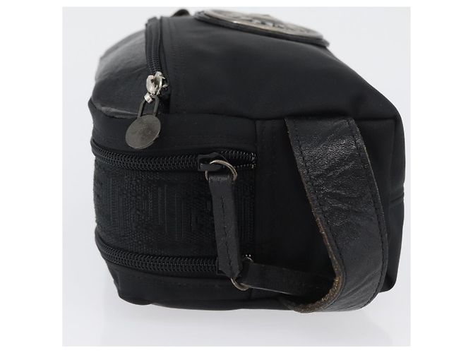 Borsa a mano VERSACE Sunburst in nylon nero e argento Auth am10693 - vista 4