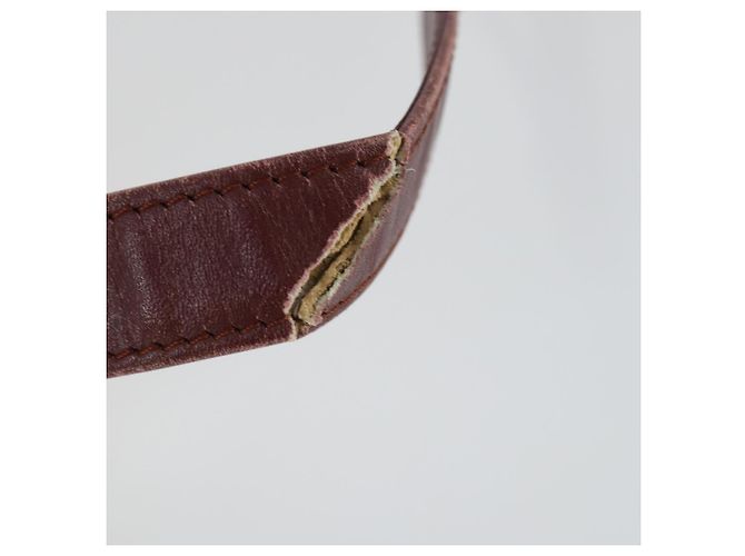 CARTIER Borsa a Spalla Must Line Pelle 2 Set Bordeaux Oro Auth bs33356 D'oro Bordò - vista 14