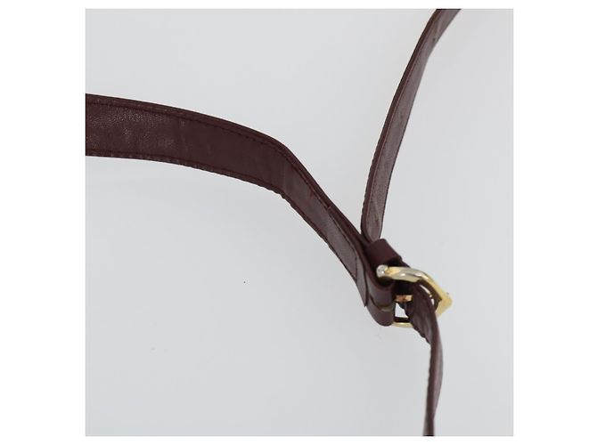 CARTIER Borsa a Spalla Must Line Pelle 2 Set Bordeaux Oro Auth bs33356 D'oro Bordò - vista 6