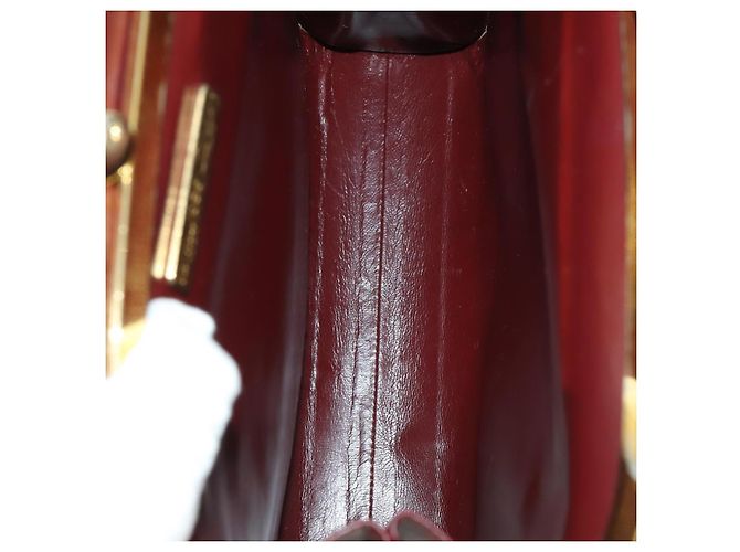 CARTIER Borsa a Spalla Must Line Pelle 2 Set Bordeaux Oro Auth bs33356 D'oro Bordò - vista 9