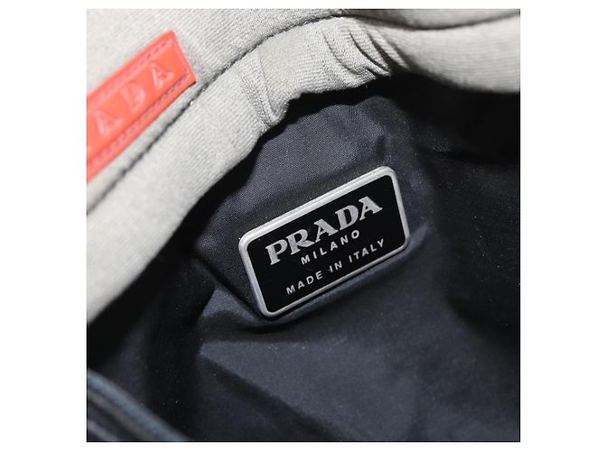 PRADA Sport Schultertasche aus Nylon Khaki Silber authentisch ti3670 - Ansicht 18