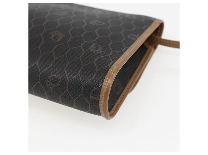 Borsa a spalla in tela a nido d'ape PVC nera e oro Christian Dior Auth fm5132 Nero D'oro - vista 15