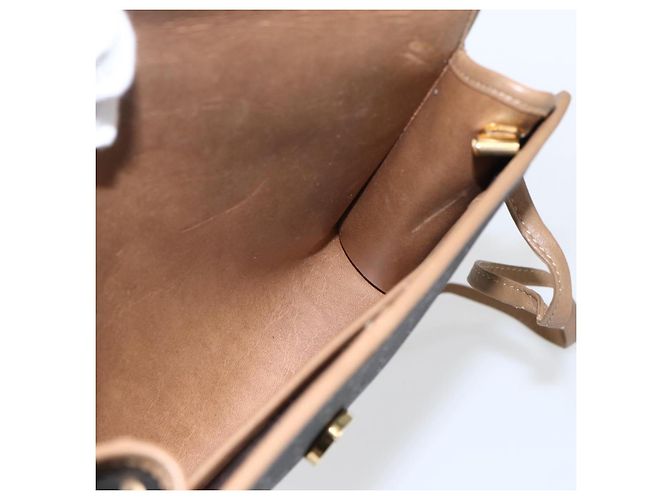 Borsa a spalla in tela a nido d'ape PVC nera e oro Christian Dior Auth fm5132 Nero D'oro - vista 17