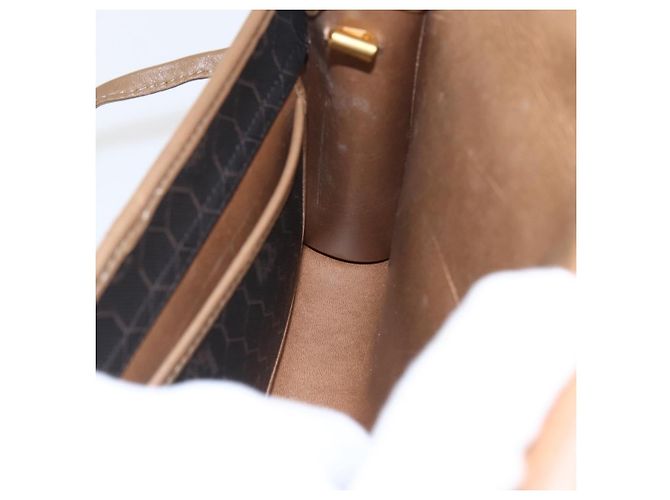 Borsa a spalla in tela a nido d'ape PVC nera e oro Christian Dior Auth fm5132 Nero D'oro - vista 18