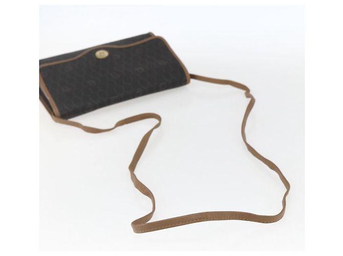 Borsa a spalla in tela a nido d'ape PVC nera e oro Christian Dior Auth fm5132 Nero D'oro - vista 7
