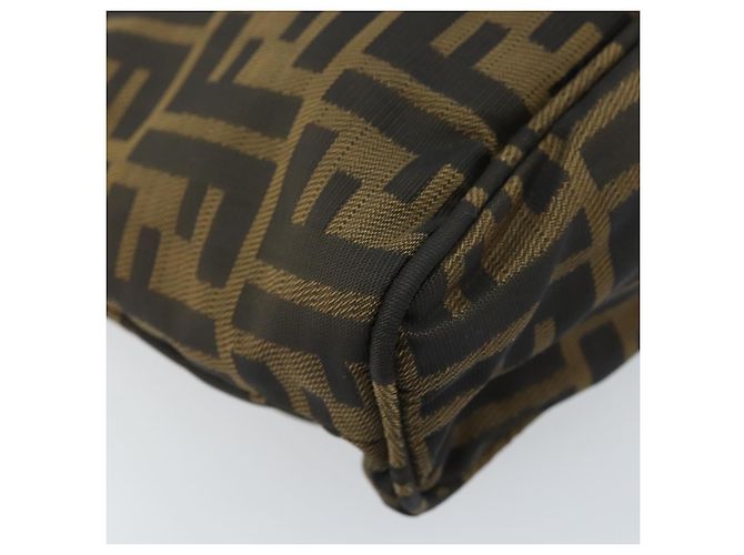 FENDI Zucca Canvas Handtasche Braun Schwarz Auth ep13529 - Ansicht 15