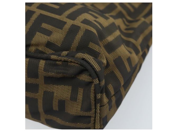 FENDI Zucca Canvas Handtasche Braun Schwarz Auth ep13529 - Ansicht 16