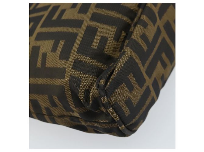 FENDI Zucca Canvas Handtasche Braun Schwarz Auth ep13529 - Ansicht 17