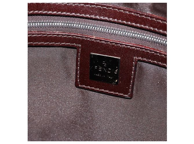 FENDI Zucca Canvas Handtasche Braun Schwarz Auth ep13529 - Ansicht 19