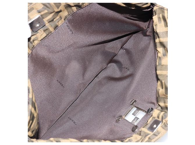 FENDI Zucca Canvas Handtasche Braun Schwarz Auth ep13529 - Ansicht 23