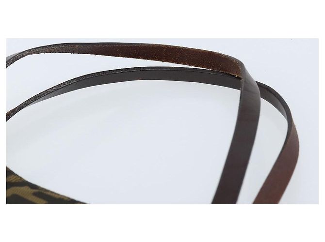 FENDI Zucca Canvas Handtasche Braun Schwarz Auth ep13529 - Ansicht 8