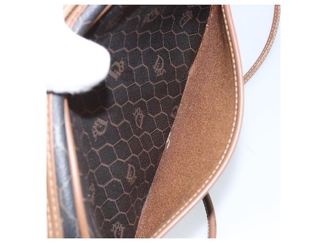 Borsa a spalla in tela a nido d'ape PVC nera Christian Dior Auth ep13545 Nero - vista 20