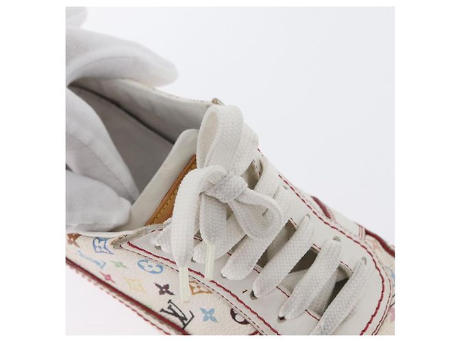 LOUIS VUITTON Monogram Multicolor Sneakers 36 1/2 Weiß LV Auth 173253 - Ansicht 14