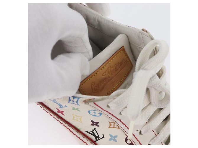 LOUIS VUITTON Monogram Multicolor Sneakers 36 1/2 Weiß LV Auth 173253 - Ansicht 15