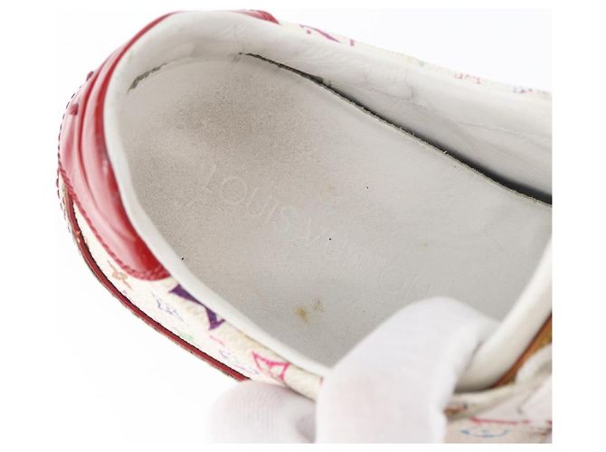LOUIS VUITTON Monogram Multicolor Sneakers 36 1/2 Weiß LV Auth 173253 - Ansicht 16