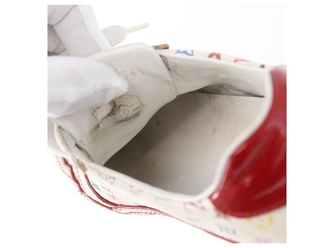 LOUIS VUITTON Monogram Multicolor Sneakers 36 1/2 Weiß LV Auth 173253 - Ansicht 20