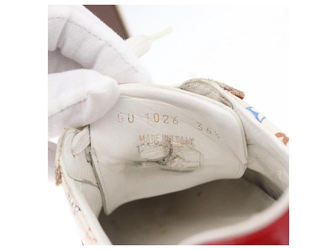 LOUIS VUITTON Monogram Multicolor Sneakers 36 1/2 Weiß LV Auth 173253 - Ansicht 21