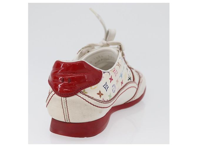 LOUIS VUITTON Monogram Multicolor Sneakers 36 1/2 Weiß LV Auth 173253 - Ansicht 23